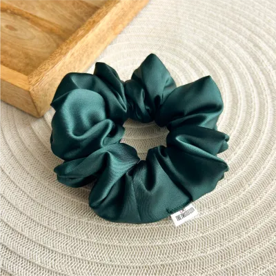 Emerald Green Satin Scrunchie