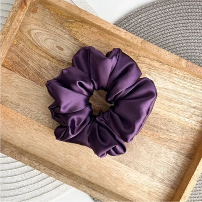 Xxl Cadbury Purple Satin Scrunchie