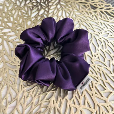 Cadbury Purple Satin Scrunchie