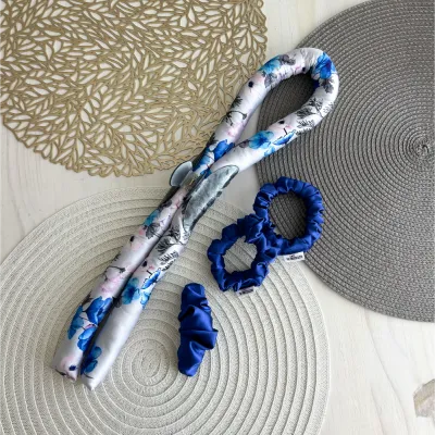 Royal Blue Heatless Curling Set