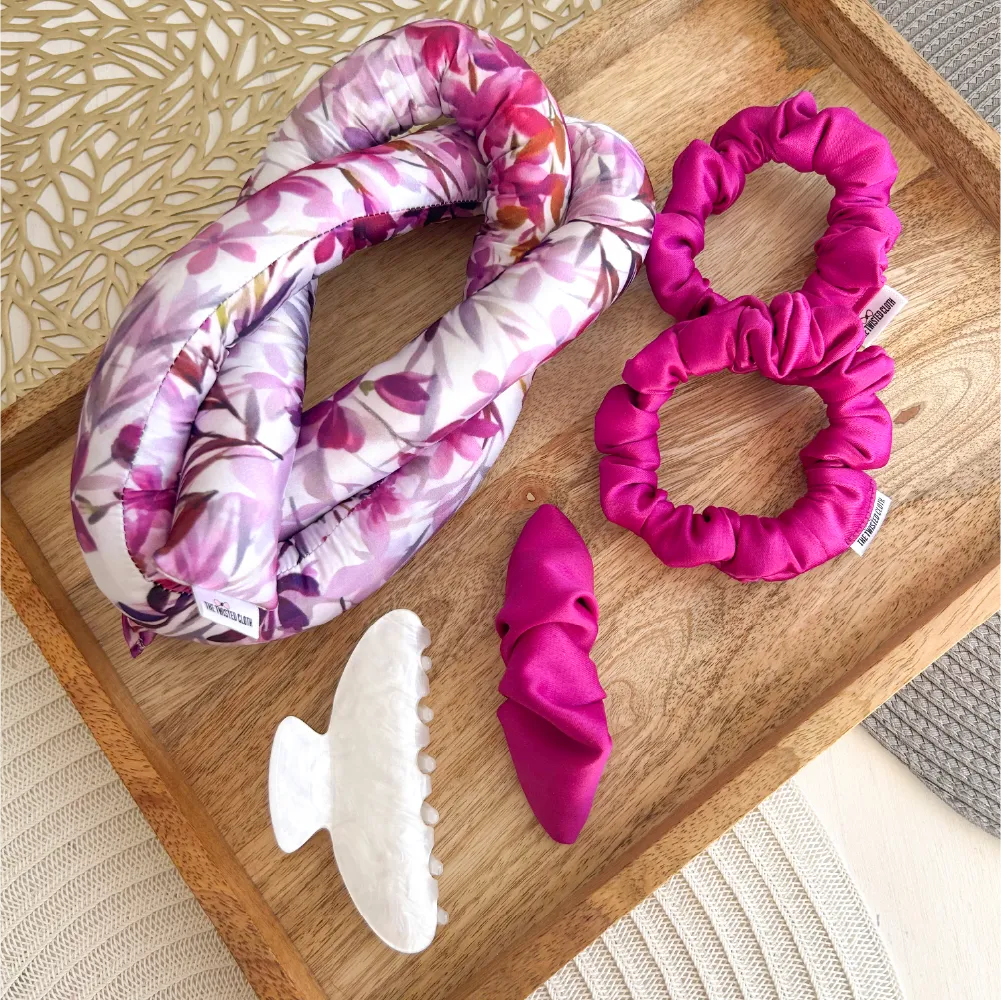 Magenta Heatless Curling Set