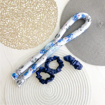 Navy Blue Heatless Curling Set