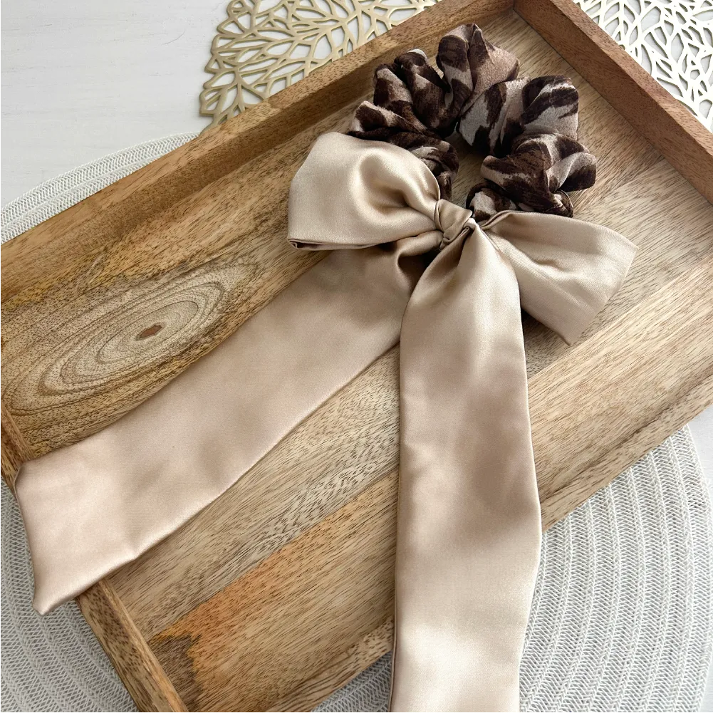 Safari Luxe Bow Scrunchie