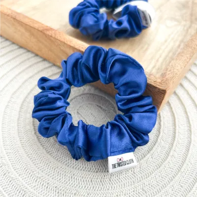 Royal Blue Satin Skinny Scrunchie