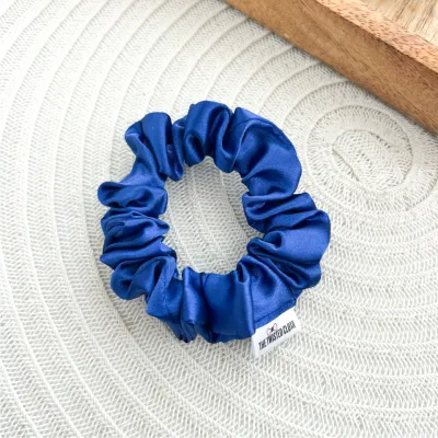 Royal Blue Satin Skinny Scrunchie