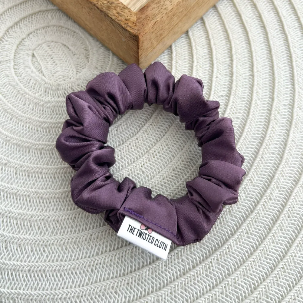 Lilac Armani Satin Skinny Scrunchie