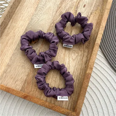 Lilac Armani Satin Skinny Scrunchie