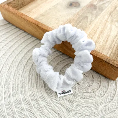 White Velvet Skinny Scrunchie
