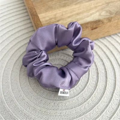 Small Lilac Satin Scrunchie