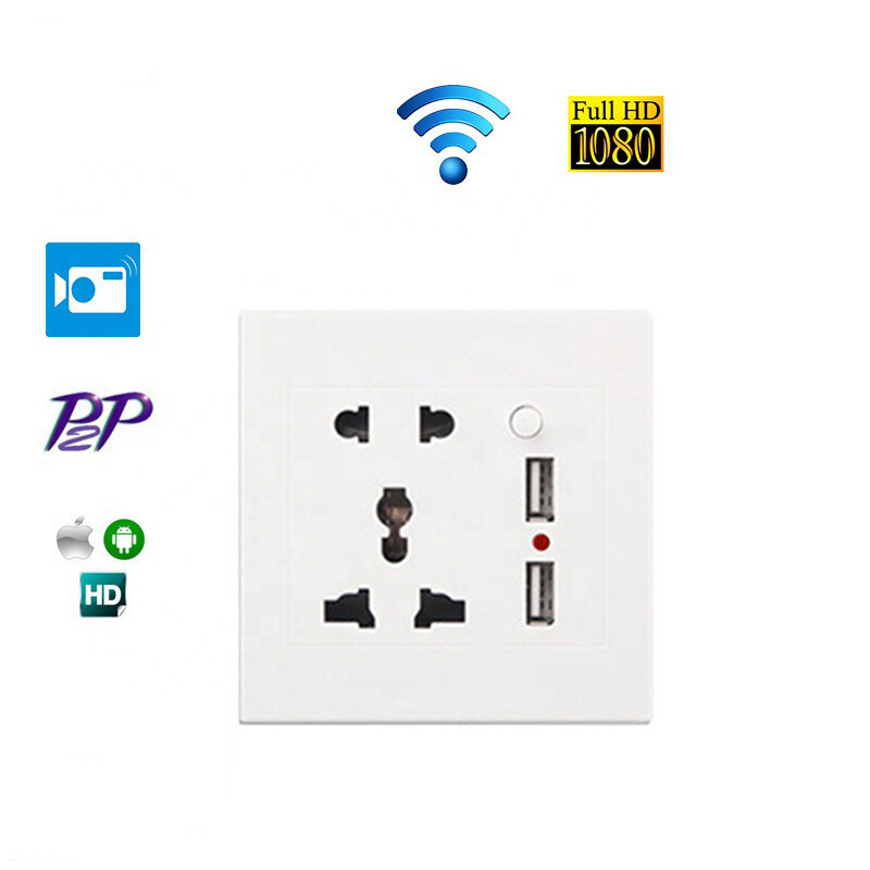 Wifi Ip 1080p Camera Spy Dvr Wall Plug Socke