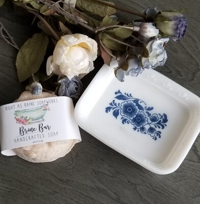Vintage Avon Delft Blue Soap Dish Gift Combo