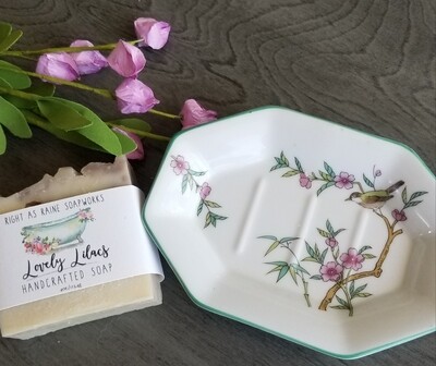 Vintage Andre Richard Cherry Blossom Soap Dish Gift Combo
