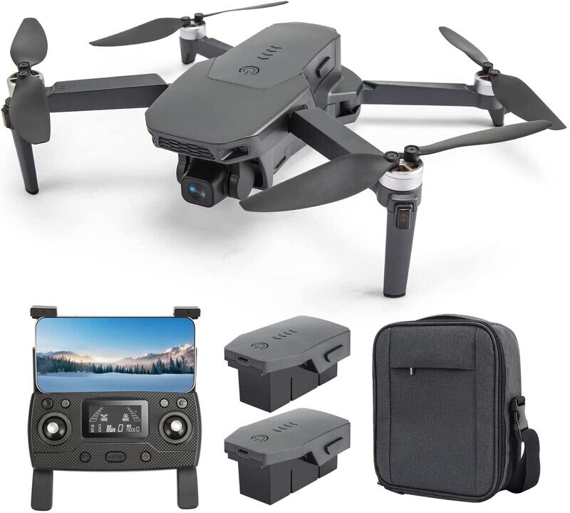 Drones with Camera for Adults 4K,60 Mins Long Flight Time, GPS 5G FPV Quadcopter for Beginners with Optical Flow Positioning, Auto Return Home, Follow Me, Waypoint Flight, Brushless Motor