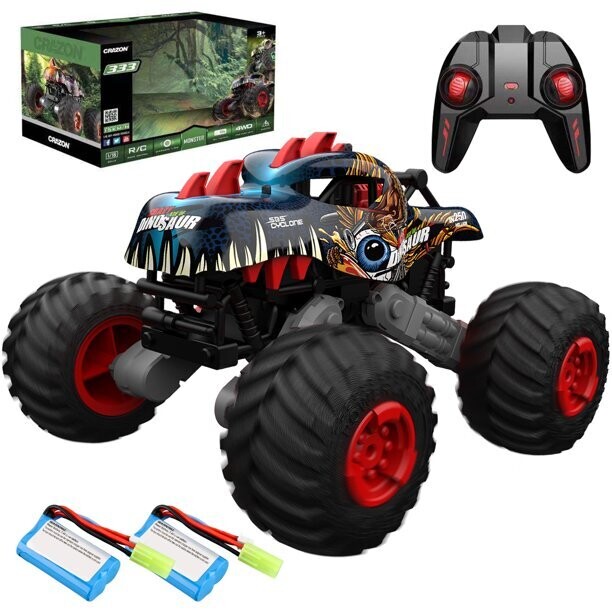 Dinosaur RC Car 1:16 Dinosaur Monster RC Truck 4WD Remote Control Car 2.4 GHz RC Cars for Adults Boys Girls Christmas