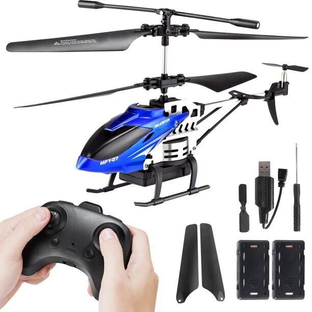 Remote Control Helicopter with Altitude Hold, Mini RC Helicopter for Adults Kids, One Key take Off/Landing and 2 Batteries