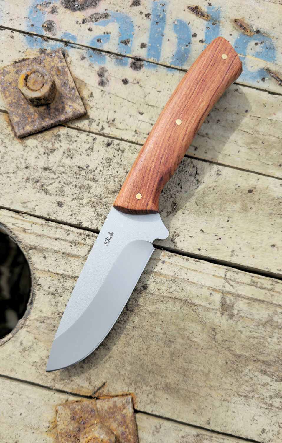 SOLD - Slick Hunting Knife (Rose wood)
