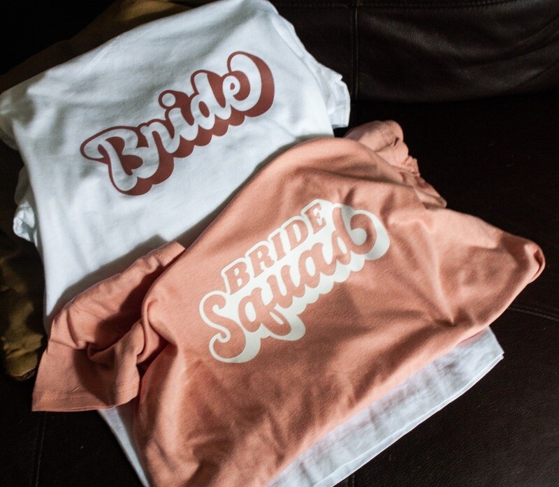 Retro Bridesmaid/Bride T-Shirt