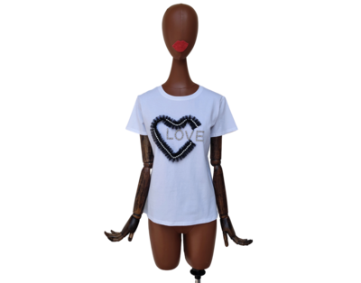 T-shirt love toulle