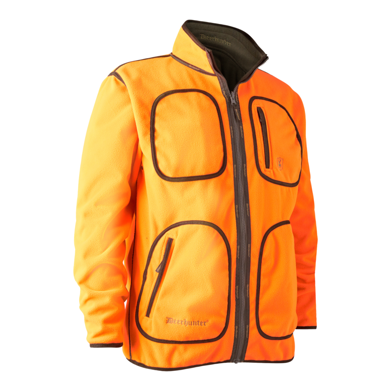 Deerhunter - Gamekeeper Fleece Jacke reversible, Grün/Orange