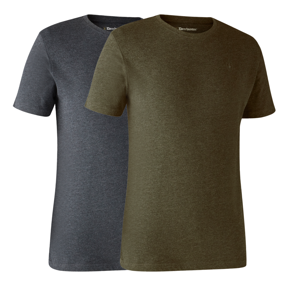 Deerhunter - Basic T-Shirts, 2-Pack in 3 Farbkombinationen