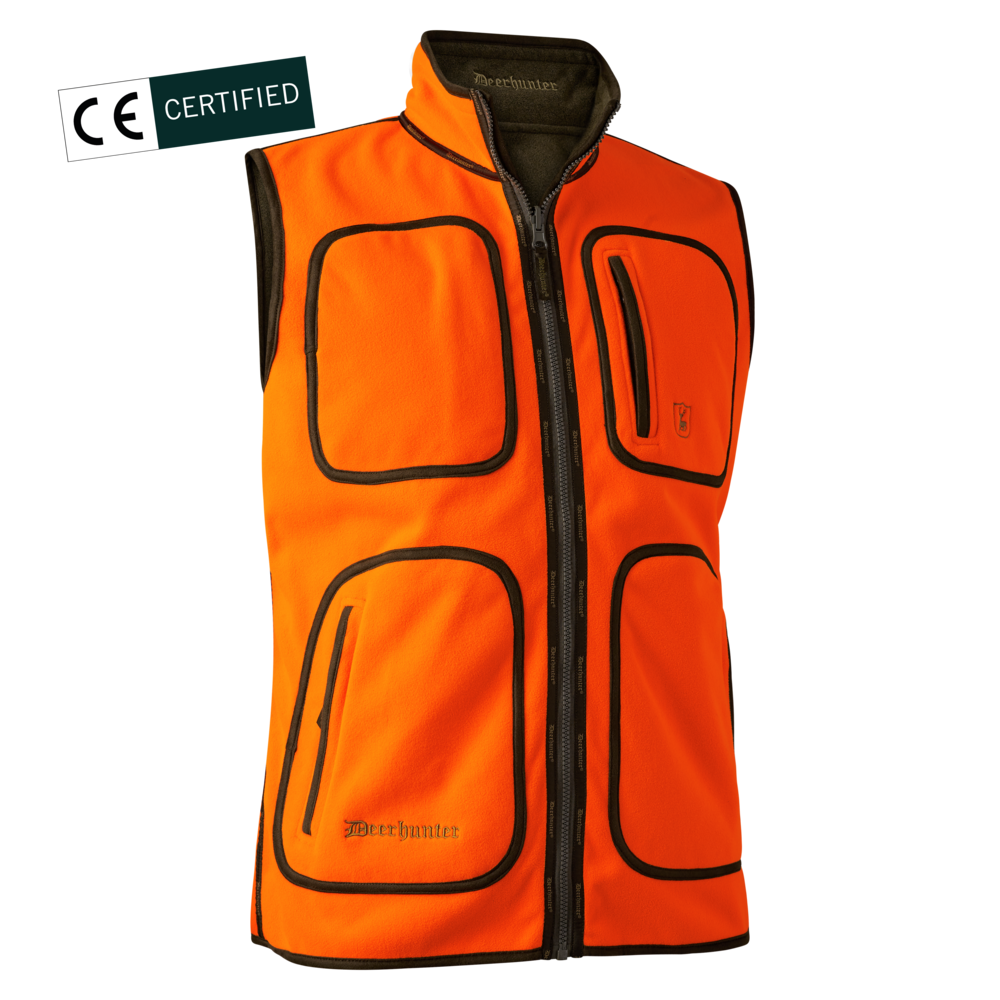 Deerhunter - Gamekeeper Wendbare Fleece Weste - Safety Orange