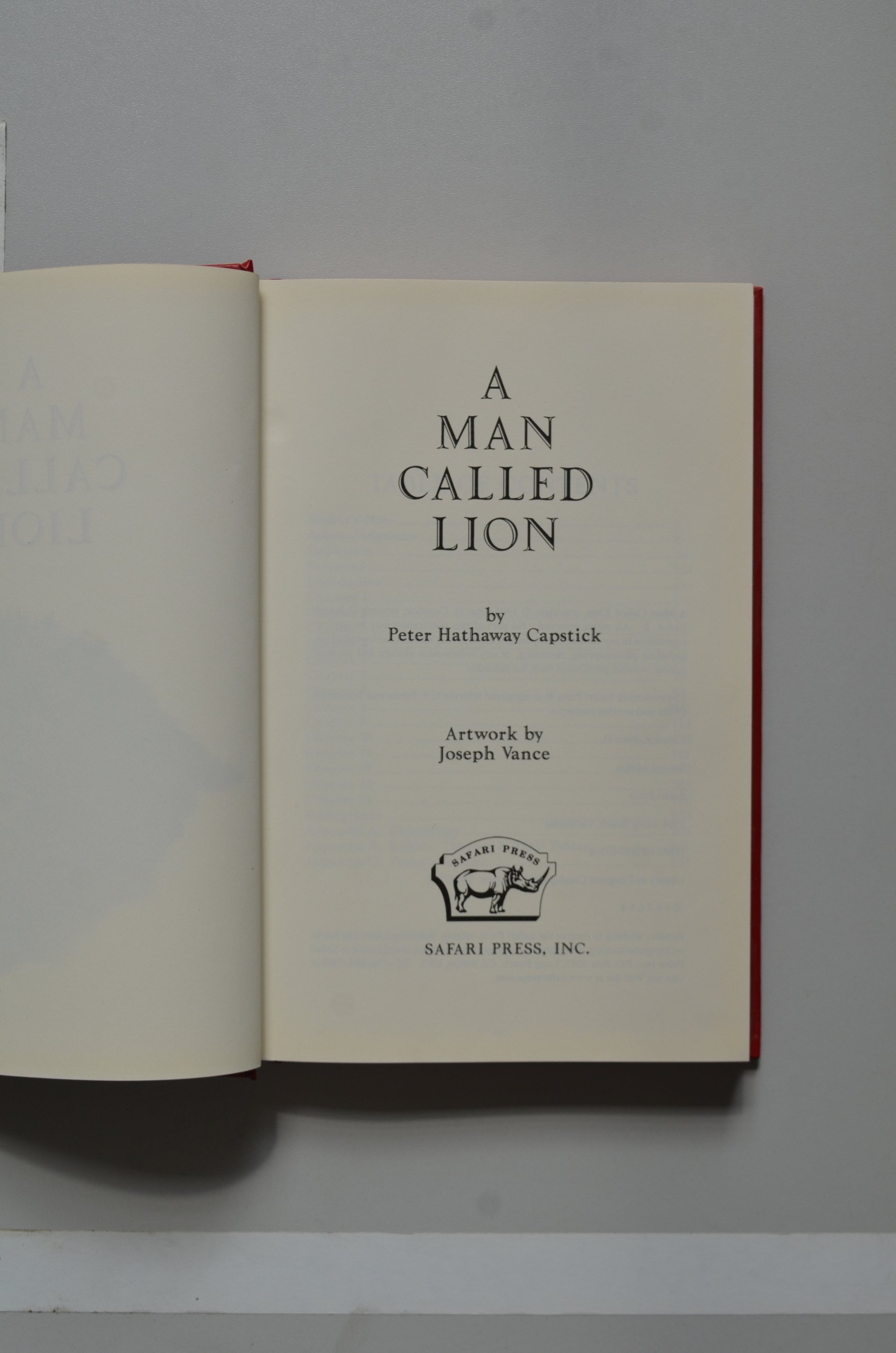 A Man Called Lion	Peter Hathaway Capstick