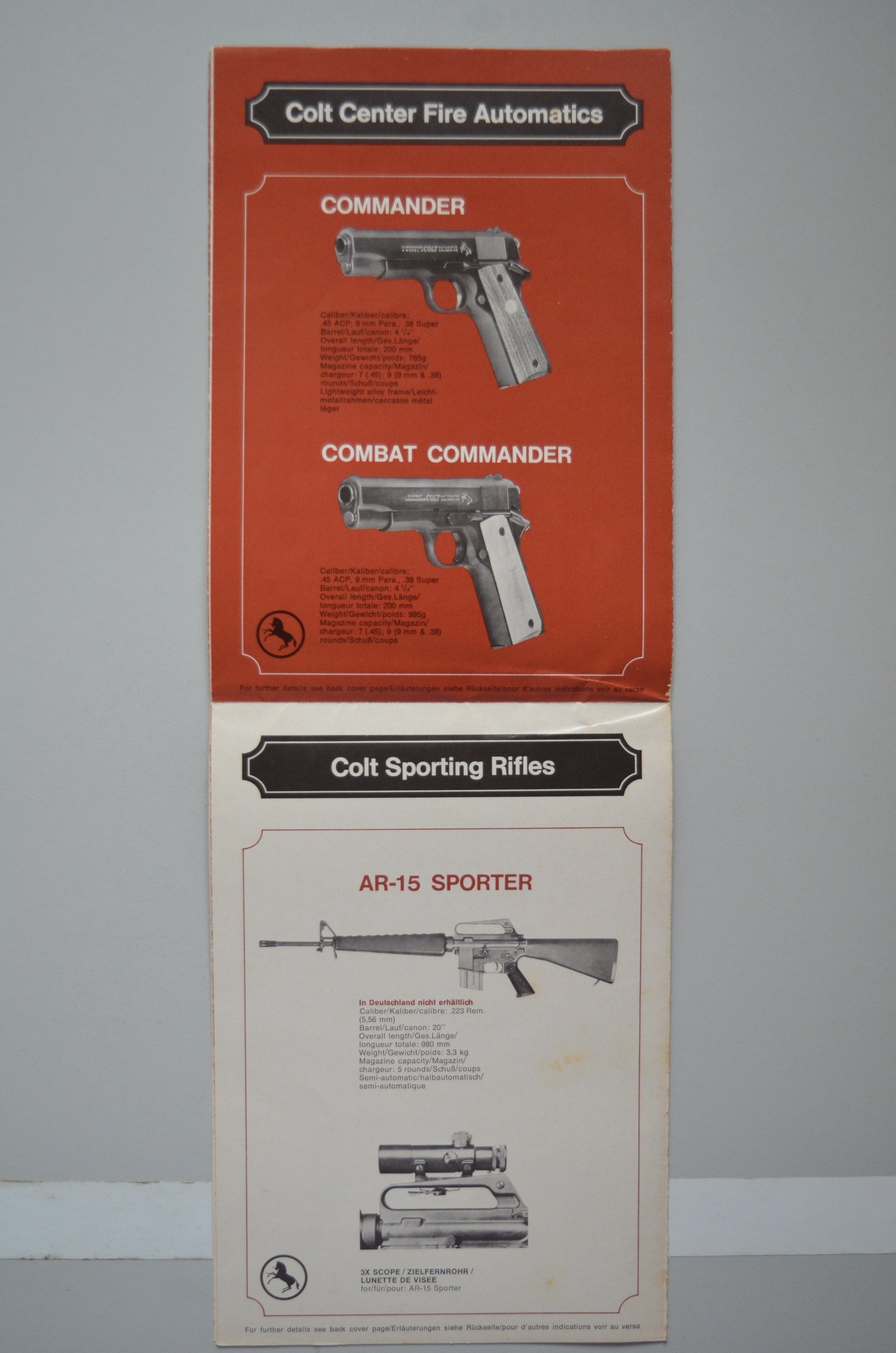 Colt Product Flyer 1975