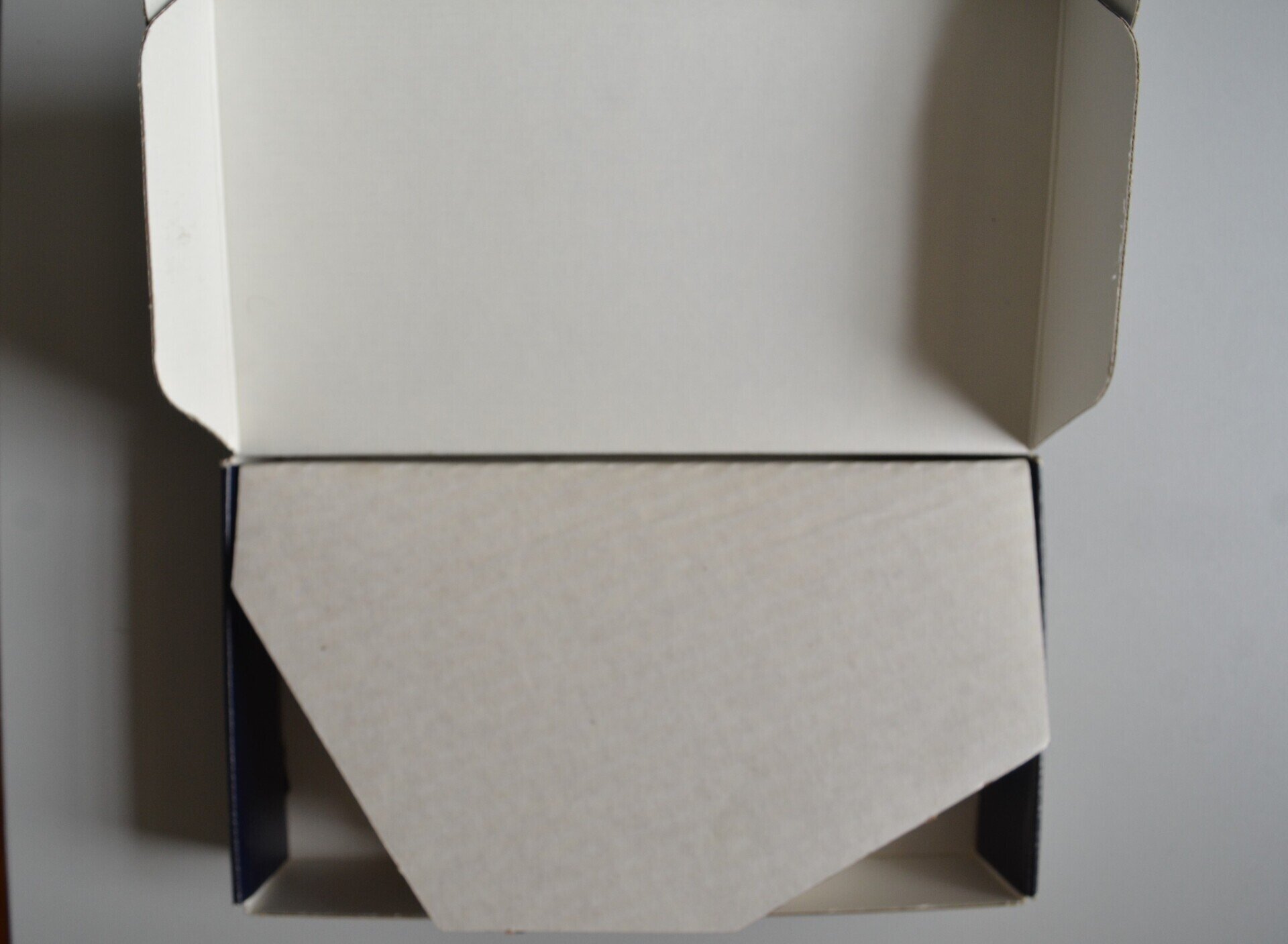 S&W	One-piece blue cardboard box