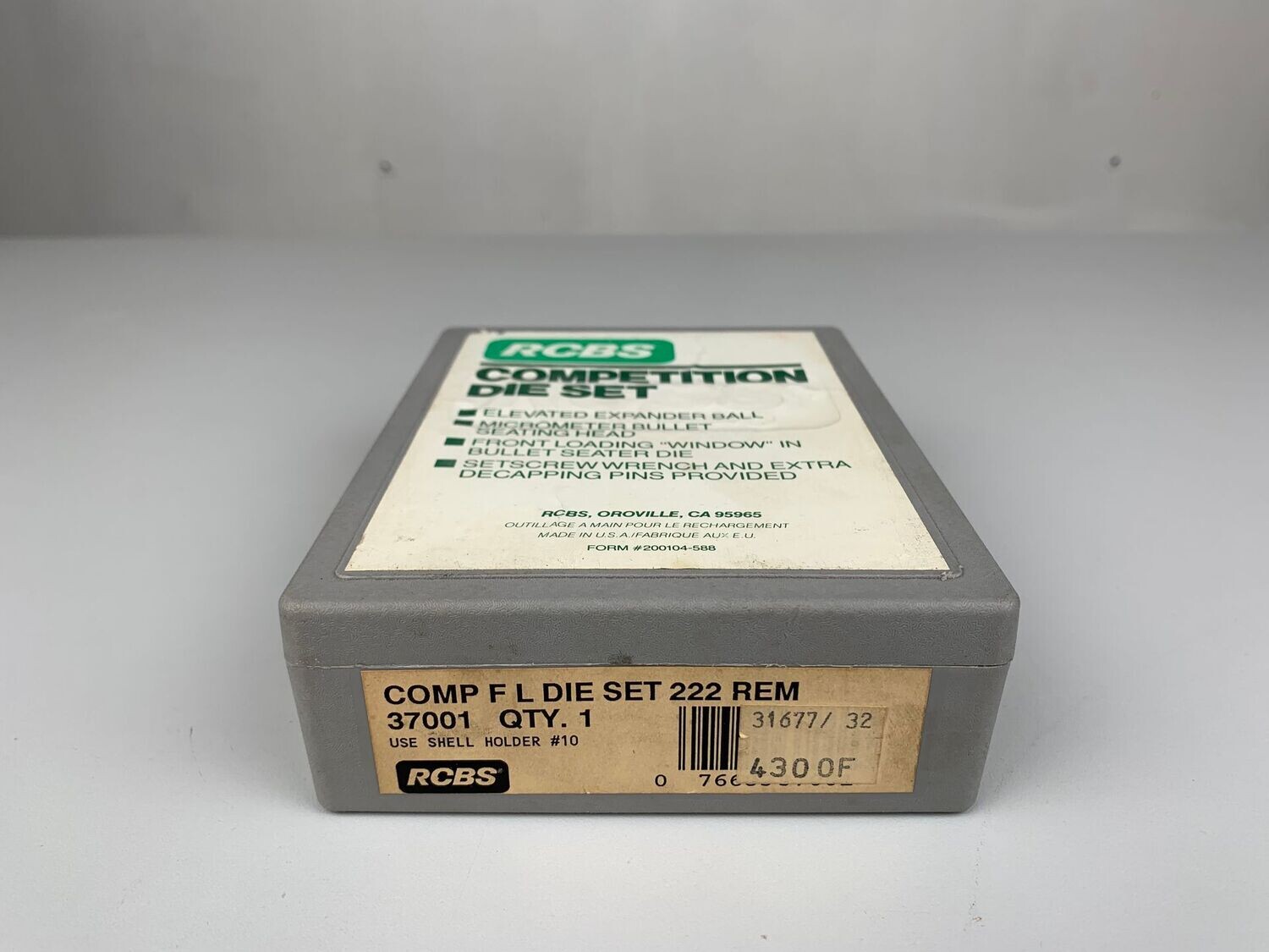 RCBS	COMP F L DIE SET	222 REM