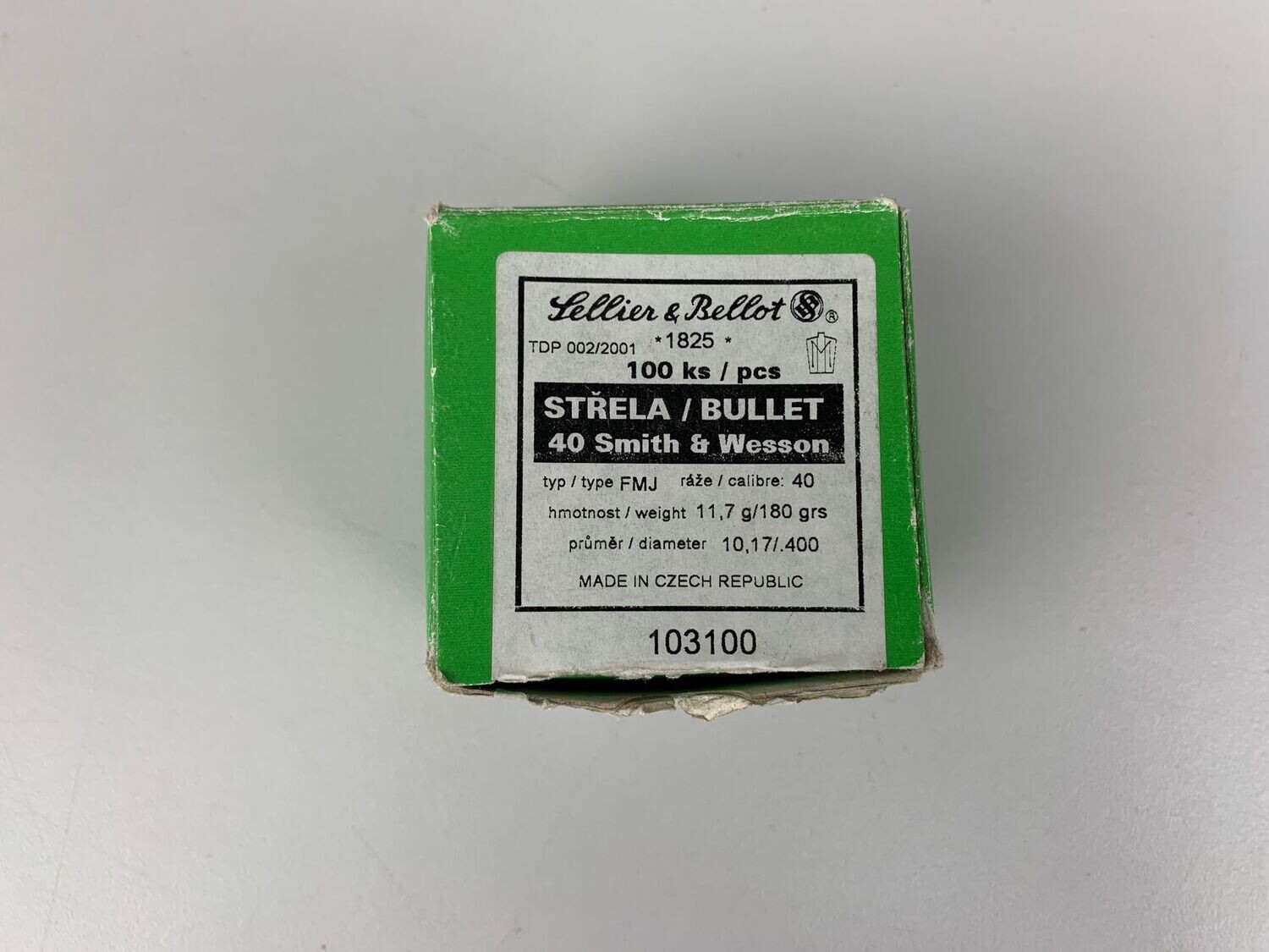 SELLIER & BELLOT	CAL: 40	.400/ 180 GR. FMJ