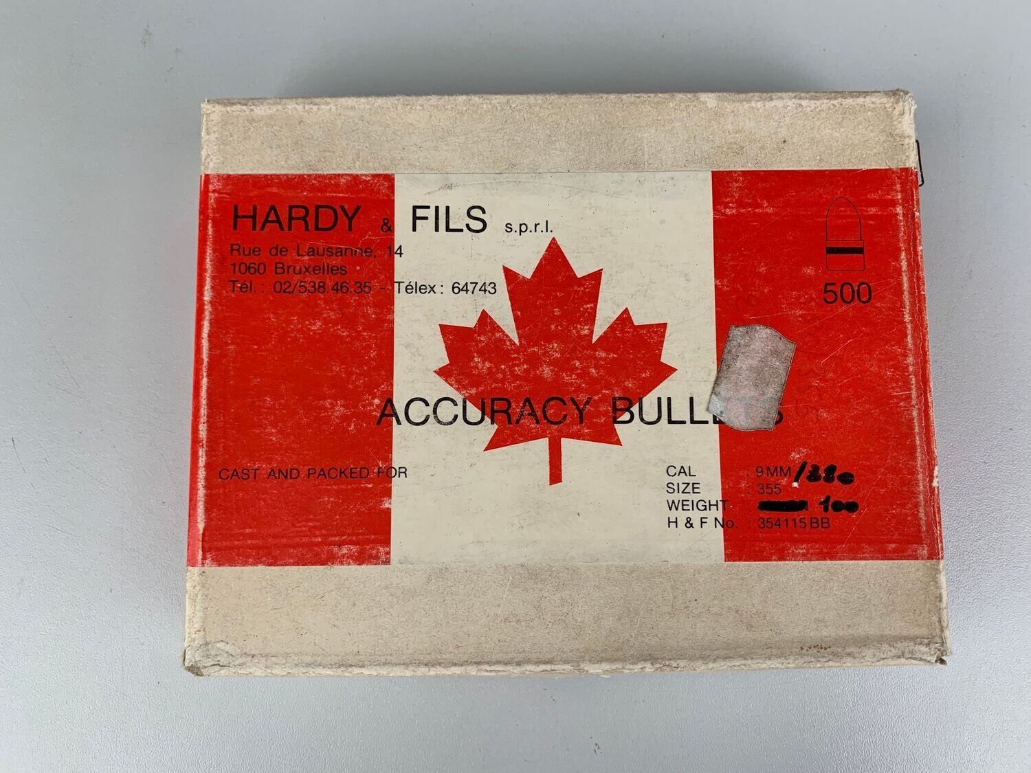 HARDY & FILS	CAL: 380	SIZE:355 / WEIGHT:100