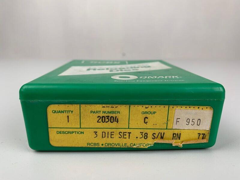 RCBS	3 DIE SET	.38 S/W RN