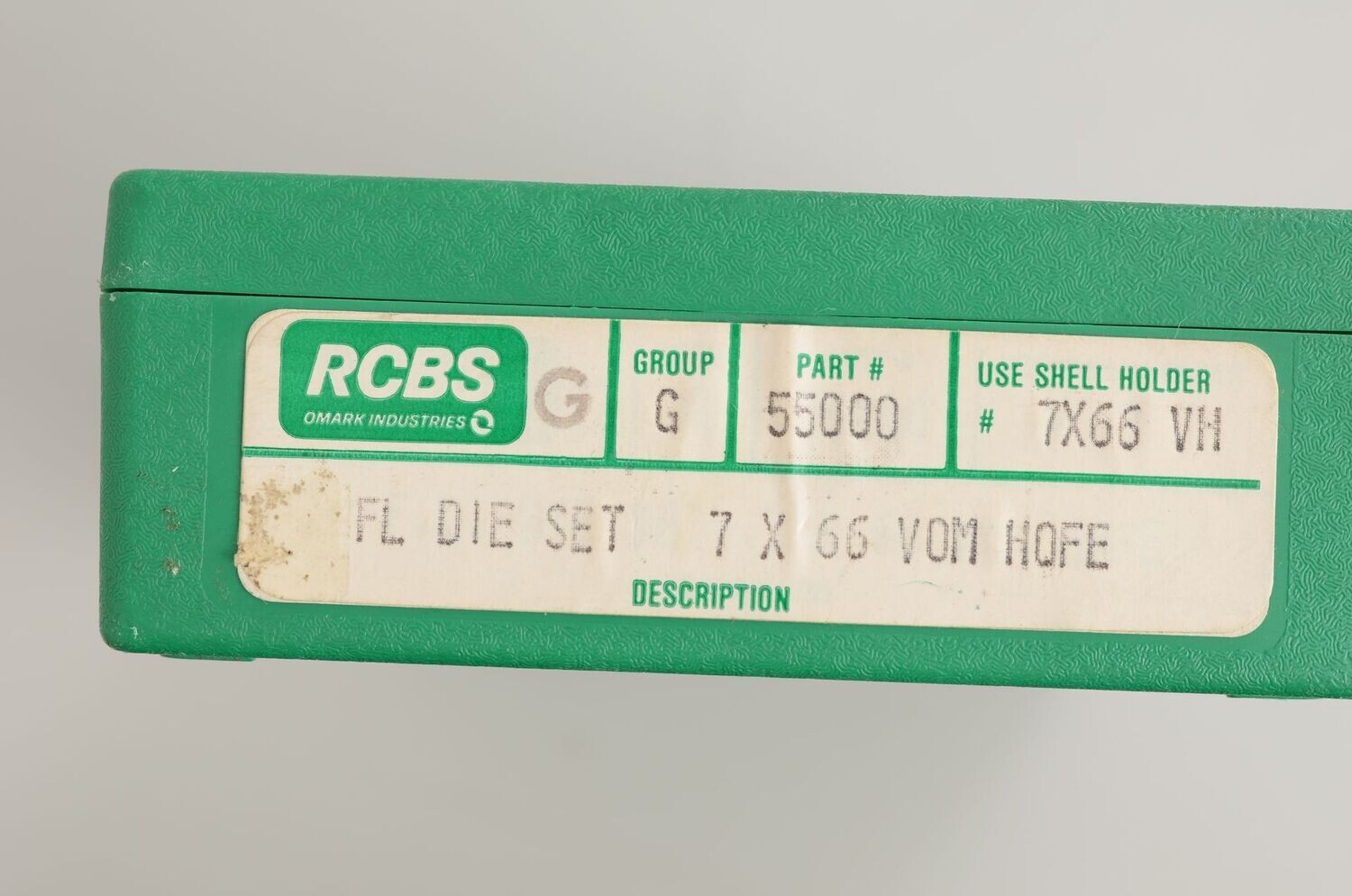 RCBS	FL 2 DIE SET	7 X 66 VON HOFE CUSTOM PRODUCT