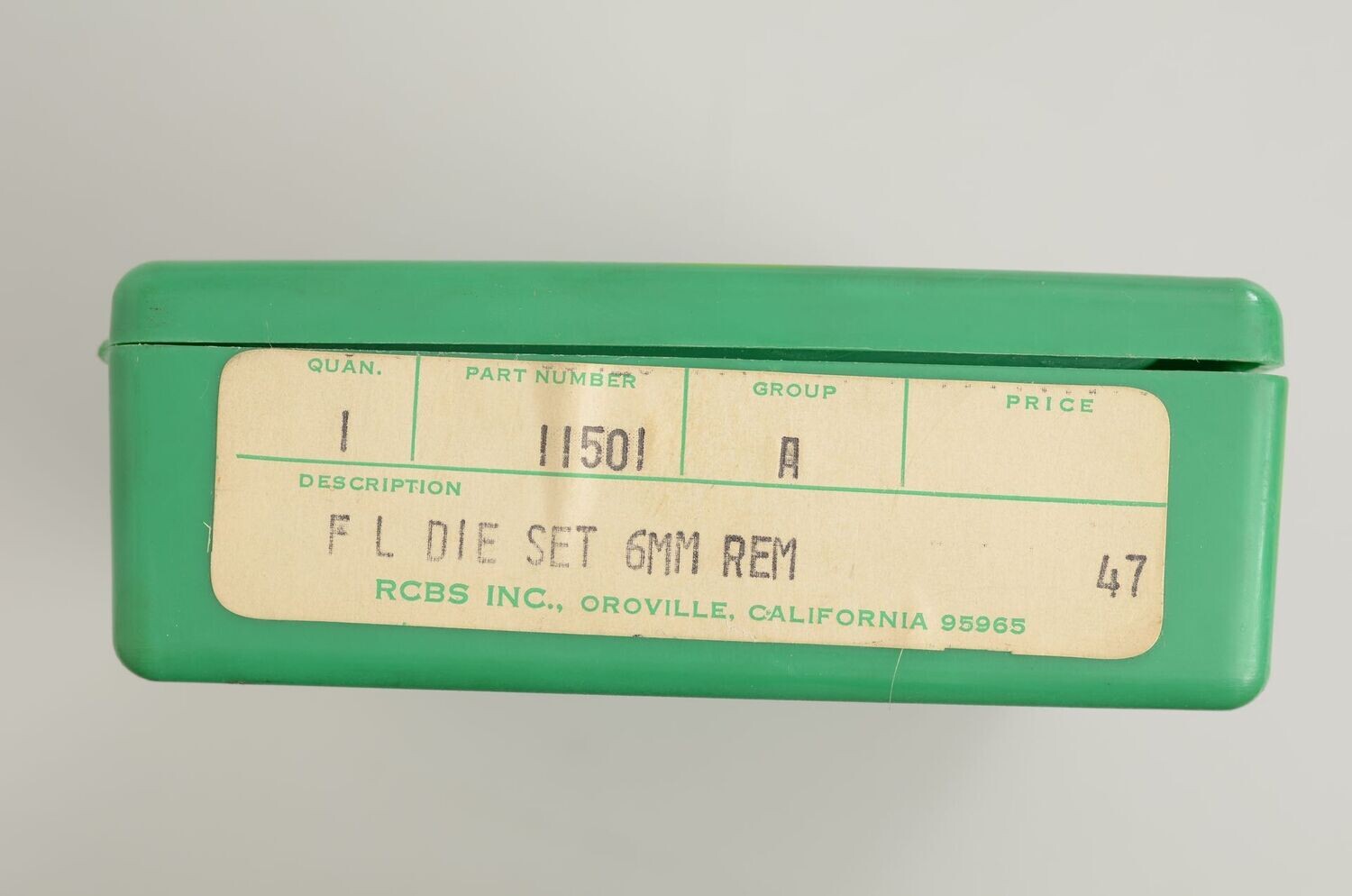 RCBS	FL 2 DIE STEEL SET	6 MM  REM / MISSING PART