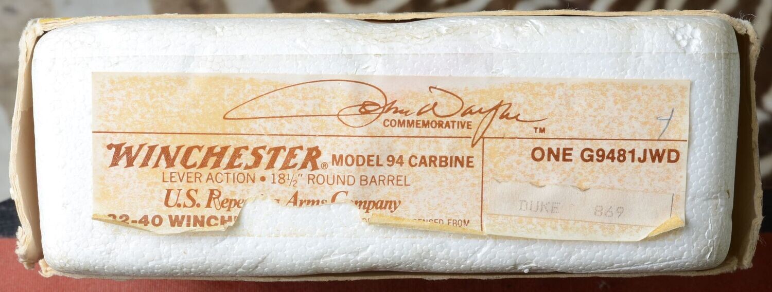 Original Rifle Box	Mod 94 - Carbine  32-40 John Wayne 1981 -49000