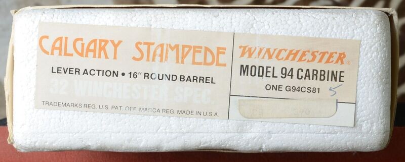 Original Rifle Box	Mod 94 - Carbine  32 Win Spl Calgary Stampede 1981 - 1000 pr