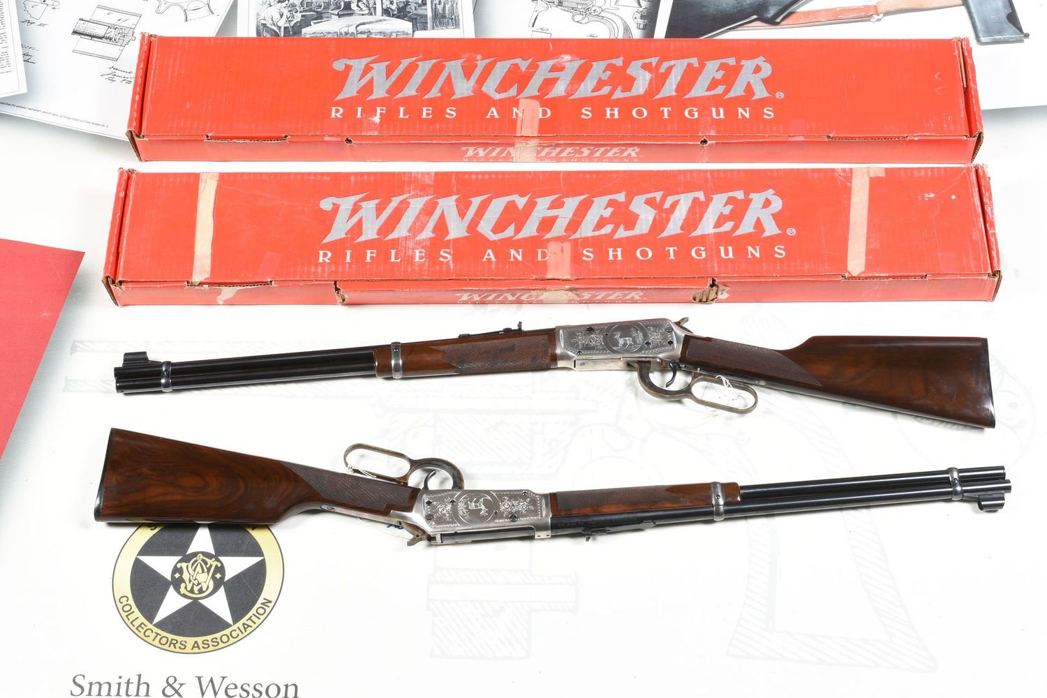 The Winchester Special Custom series From "Cherry's Guns" NIB 2 of this model available sold seperatly @ 3950 each ( Real Silver washed frames )