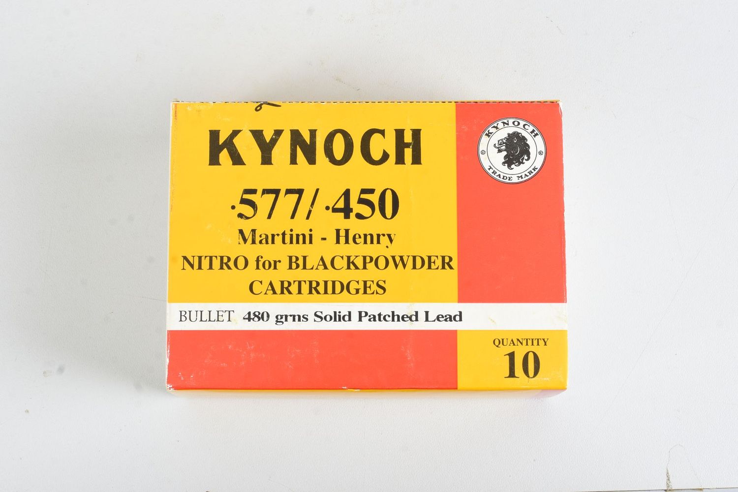 KYNOCH 577 / 450 Martini-Henry Nitro for BP 480 GR SOLID PATCHED LEAD 10RD
