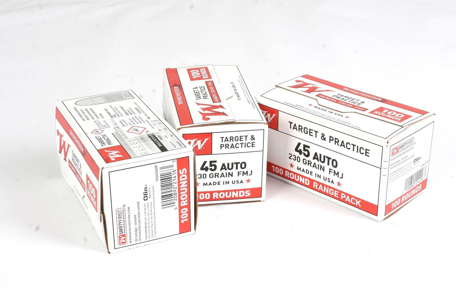 WINCHESTER USA	45ACP	230	 FMJ  100RD BOX