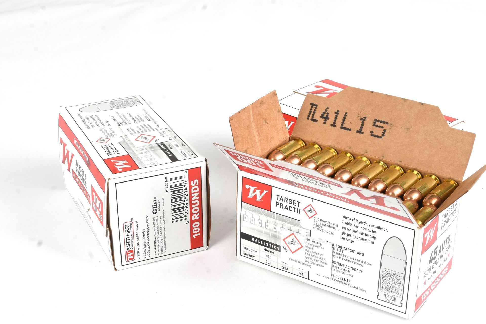 WINCHESTER USA	45ACP	230	 FMJ  100RD BOX
