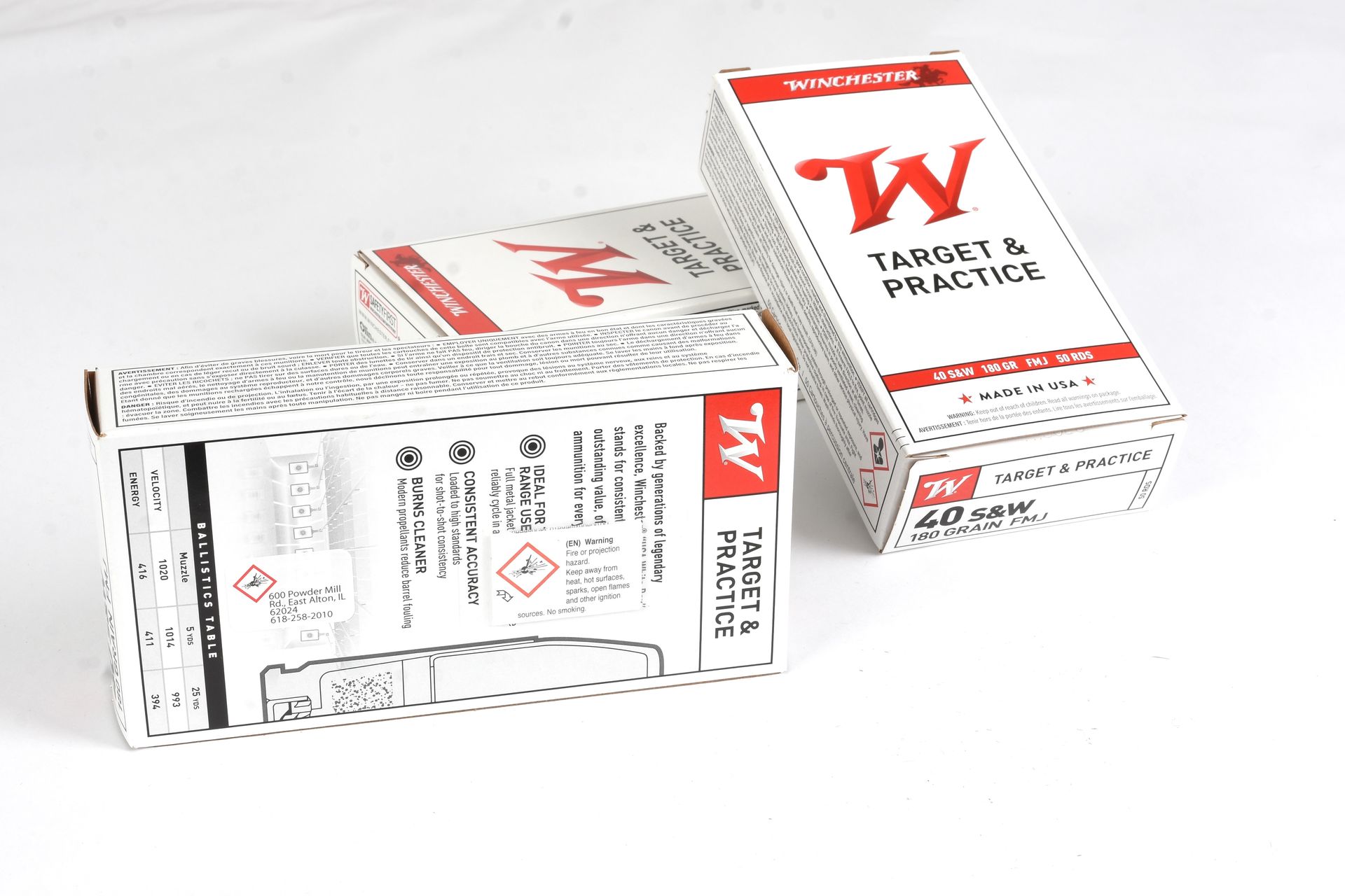 WINCHESTER USA	40SW	180	 FMJ  50 RD BOX