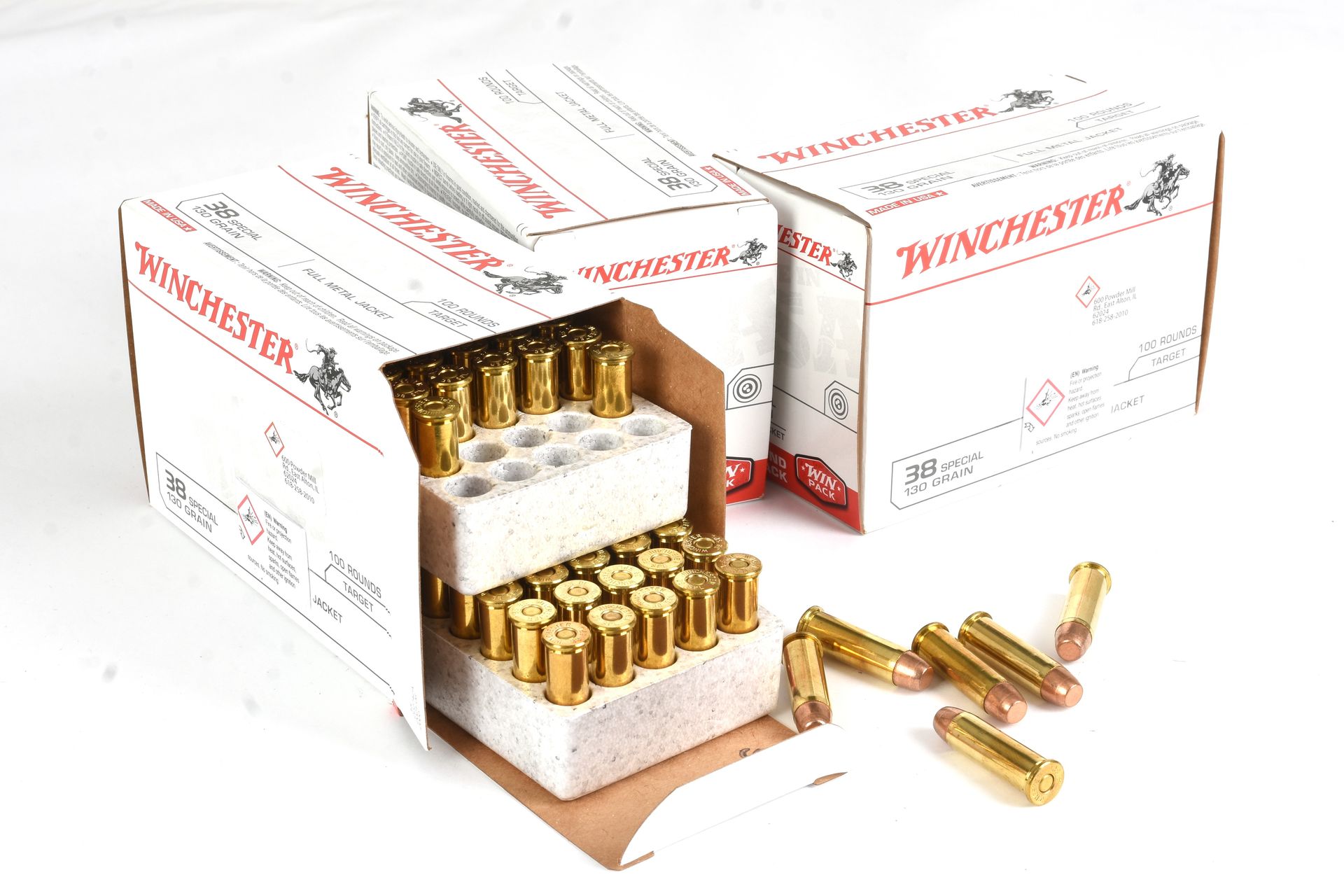 WINCHESTER USA	38SPL	130	 FMJ	100 RD BOX