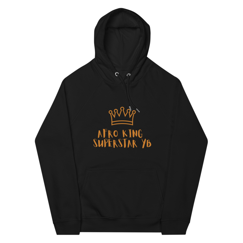 Afro King Unisex eco raglan hoodie