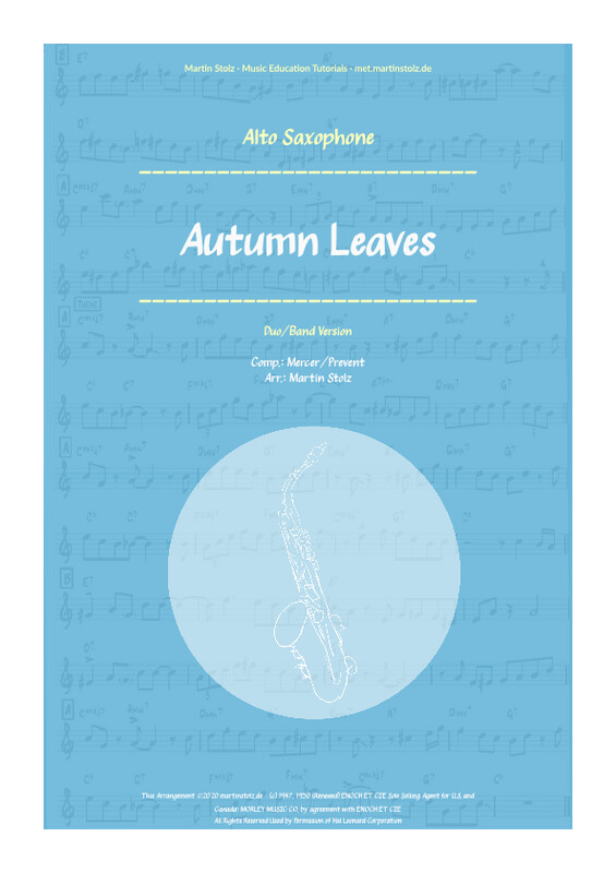 &quot;Autumn Leaves&quot; - Alto Saxophone · Duo and Band Version