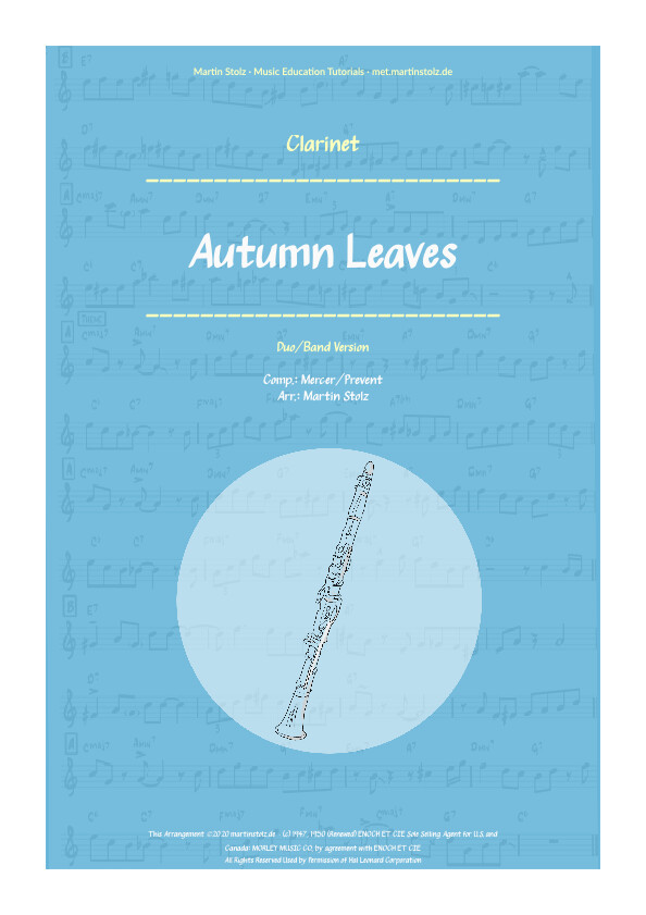 Autumn Leaves - Clarinet