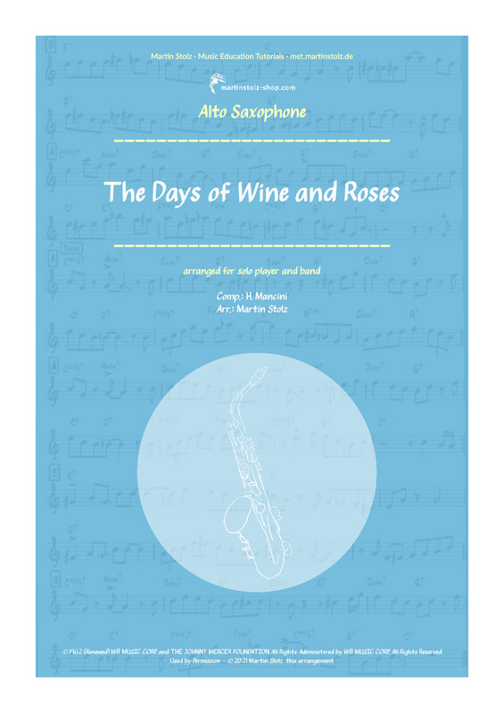 Henri Mancini&#39;s &quot;The Days of Wine and Roses&quot; - Alto Saxophone