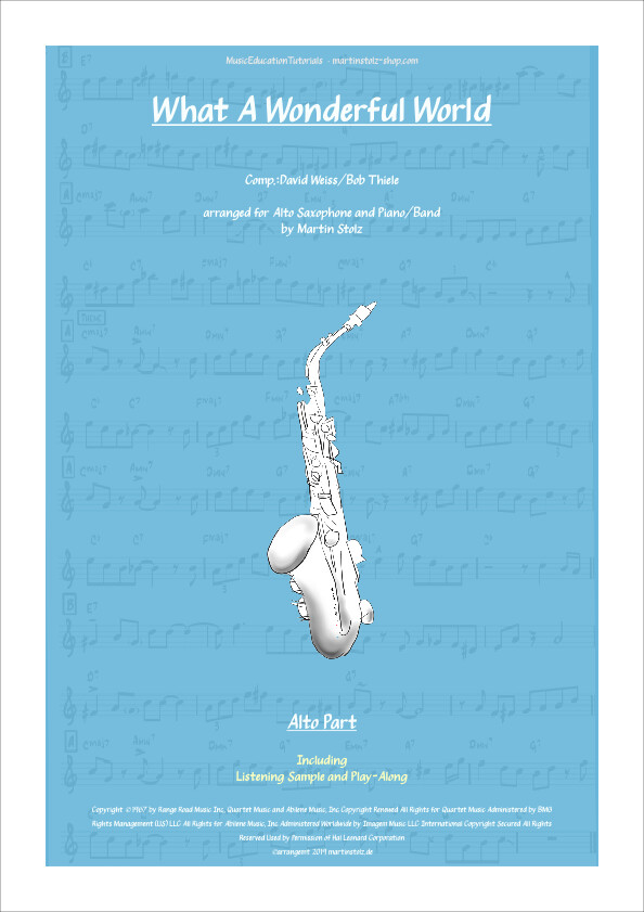 L. Armstrong's "What a wonderful World" · Alto Sax