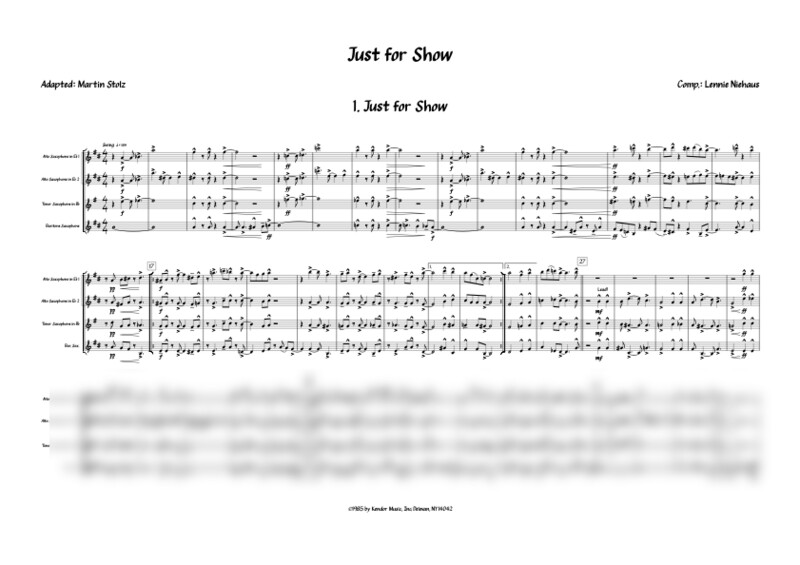 Just for Show · Saxophone Quartet