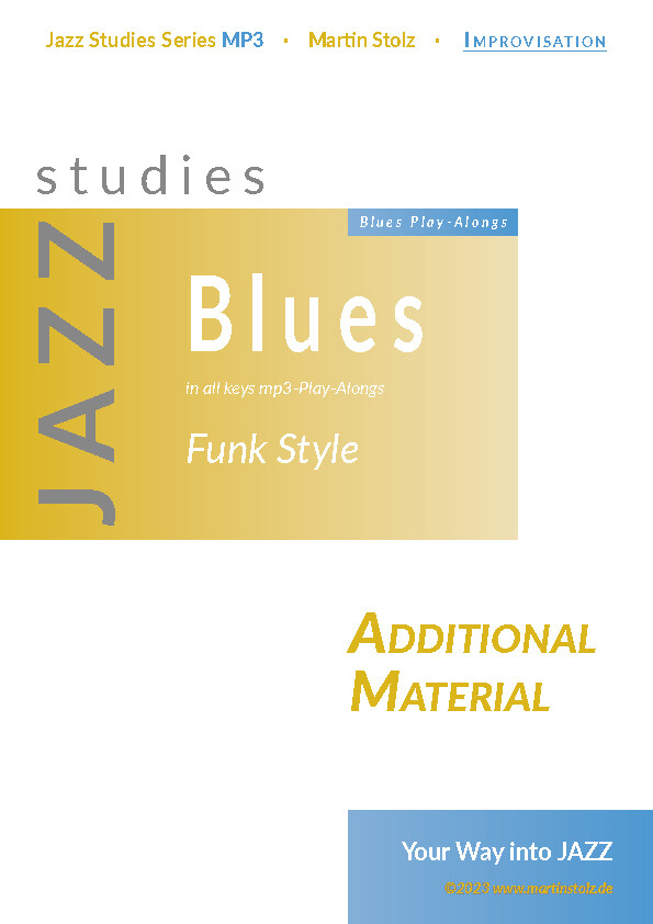 Blues in allen Tonarten und in 3 Stilrichtungen (funky, shuffle, swing)