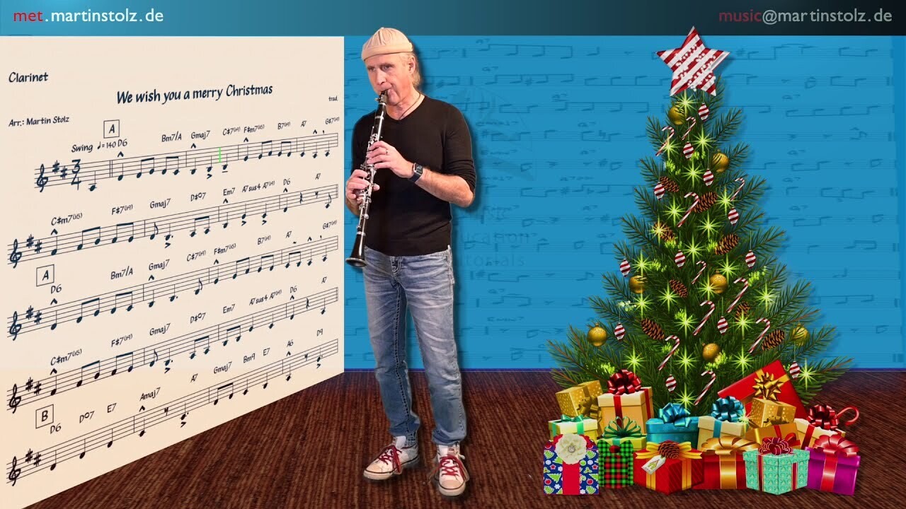 Weihnachtslieder-Serie: "We wish you a merry Christmas" - Klarinette